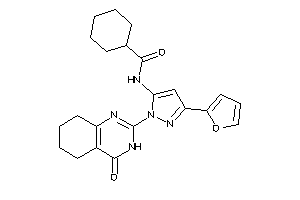 Image of N-[5-(2-furyl)-2-(4-keto-5,6,7,8-tetrahydro-3H-quinazolin-2-yl)pyrazol-3-yl]cyclohexanecarboxamide