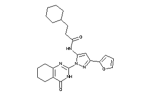 3-cyclohexyl-N-[5-(2-furyl)-2-(4-keto-5,6,7,8-tetrahydro-3H-quinazolin-2-yl)pyrazol-3-yl]propionamide