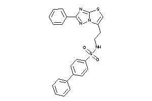 Image of 4-phenyl-N-[2-(2-phenylthiazolo[2,3-e][1,2,4]triazol-6-yl)ethyl]benzenesulfonamide