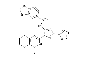 Image of N-[5-(2-furyl)-2-(4-keto-5,6,7,8-tetrahydro-3H-quinazolin-2-yl)pyrazol-3-yl]-piperonylamide
