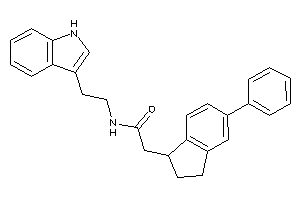 Image of N-[2-(1H-indol-3-yl)ethyl]-2-(5-phenylindan-1-yl)acetamide