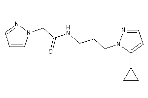 Image of N-[3-(5-cyclopropylpyrazol-1-yl)propyl]-2-pyrazol-1-yl-acetamide