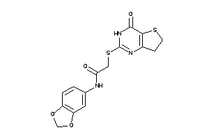 Image of N-(1,3-benzodioxol-5-yl)-2-[(4-keto-6,7-dihydro-3H-thieno[3,2-d]pyrimidin-2-yl)thio]acetamide