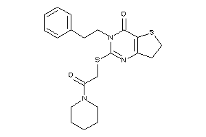 2-[(2-keto-2-piperidino-ethyl)thio]-3-phenethyl-6,7-dihydrothieno[3,2-d]pyrimidin-4-one