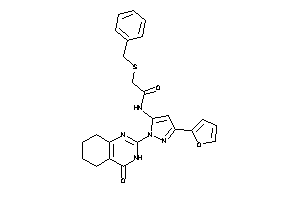 2-(benzylthio)-N-[5-(2-furyl)-2-(4-keto-5,6,7,8-tetrahydro-3H-quinazolin-2-yl)pyrazol-3-yl]acetamide