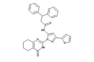 N-[5-(2-furyl)-2-(4-keto-5,6,7,8-tetrahydro-3H-quinazolin-2-yl)pyrazol-3-yl]-3,3-diphenyl-propionamide