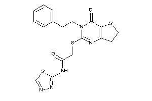 2-[(4-keto-3-phenethyl-6,7-dihydrothieno[3,2-d]pyrimidin-2-yl)thio]-N-(1,3,4-thiadiazol-2-yl)acetamide