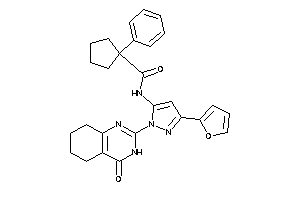 Image of N-[5-(2-furyl)-2-(4-keto-5,6,7,8-tetrahydro-3H-quinazolin-2-yl)pyrazol-3-yl]-1-phenyl-cyclopentanecarboxamide