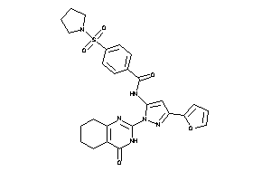 N-[5-(2-furyl)-2-(4-keto-5,6,7,8-tetrahydro-3H-quinazolin-2-yl)pyrazol-3-yl]-4-pyrrolidinosulfonyl-benzamide