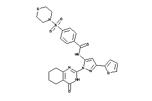 Image of N-[5-(2-furyl)-2-(4-keto-5,6,7,8-tetrahydro-3H-quinazolin-2-yl)pyrazol-3-yl]-4-morpholinosulfonyl-benzamide