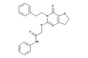Image of 2-[(4-keto-3-phenethyl-6,7-dihydrothieno[3,2-d]pyrimidin-2-yl)thio]-N-phenyl-acetamide