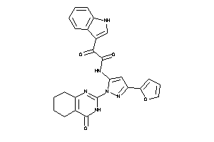 N-[5-(2-furyl)-2-(4-keto-5,6,7,8-tetrahydro-3H-quinazolin-2-yl)pyrazol-3-yl]-2-(1H-indol-3-yl)-2-keto-acetamide