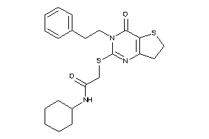 Image of N-cyclohexyl-2-[(4-keto-3-phenethyl-6,7-dihydrothieno[3,2-d]pyrimidin-2-yl)thio]acetamide