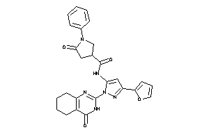 N-[5-(2-furyl)-2-(4-keto-5,6,7,8-tetrahydro-3H-quinazolin-2-yl)pyrazol-3-yl]-5-keto-1-phenyl-pyrrolidine-3-carboxamide