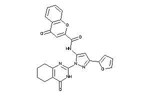 N-[5-(2-furyl)-2-(4-keto-5,6,7,8-tetrahydro-3H-quinazolin-2-yl)pyrazol-3-yl]-4-keto-chromene-2-carboxamide