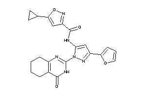 5-cyclopropyl-N-[5-(2-furyl)-2-(4-keto-5,6,7,8-tetrahydro-3H-quinazolin-2-yl)pyrazol-3-yl]isoxazole-3-carboxamide