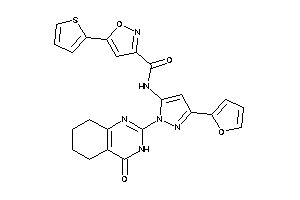 Image of N-[5-(2-furyl)-2-(4-keto-5,6,7,8-tetrahydro-3H-quinazolin-2-yl)pyrazol-3-yl]-5-(2-thienyl)isoxazole-3-carboxamide