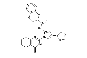 N-[5-(2-furyl)-2-(4-keto-5,6,7,8-tetrahydro-3H-quinazolin-2-yl)pyrazol-3-yl]-2,3-dihydro-1,4-benzodioxine-3-carboxamide