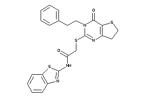 Image of N-(1,3-benzothiazol-2-yl)-2-[(4-keto-3-phenethyl-6,7-dihydrothieno[3,2-d]pyrimidin-2-yl)thio]acetamide