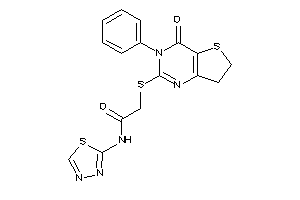 2-[(4-keto-3-phenyl-6,7-dihydrothieno[3,2-d]pyrimidin-2-yl)thio]-N-(1,3,4-thiadiazol-2-yl)acetamide