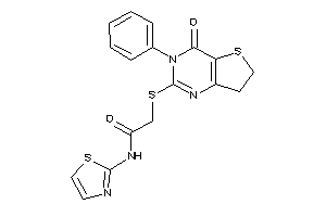Image of 2-[(4-keto-3-phenyl-6,7-dihydrothieno[3,2-d]pyrimidin-2-yl)thio]-N-thiazol-2-yl-acetamide