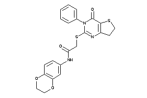 Image of N-(2,3-dihydro-1,4-benzodioxin-6-yl)-2-[(4-keto-3-phenyl-6,7-dihydrothieno[3,2-d]pyrimidin-2-yl)thio]acetamide