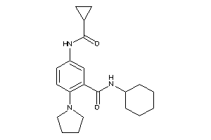 Image of N-cyclohexyl-5-(cyclopropanecarbonylamino)-2-pyrrolidino-benzamide