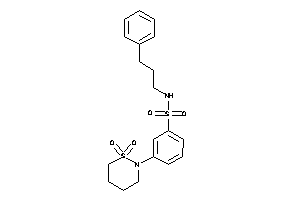 3-(1,1-diketothiazinan-2-yl)-N-(3-phenylpropyl)benzenesulfonamide