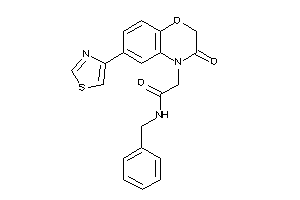 N-benzyl-2-(3-keto-6-thiazol-4-yl-1,4-benzoxazin-4-yl)acetamide