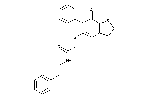 Image of 2-[(4-keto-3-phenyl-6,7-dihydrothieno[3,2-d]pyrimidin-2-yl)thio]-N-phenethyl-acetamide