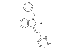 Image of 1-benzyl-3-[(6-keto-1H-pyrimidin-2-yl)hydrazono]oxindole