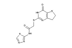 2-[(4-keto-6,7-dihydro-3H-thieno[3,2-d]pyrimidin-2-yl)thio]-N-(1,3,4-thiadiazol-2-yl)acetamide