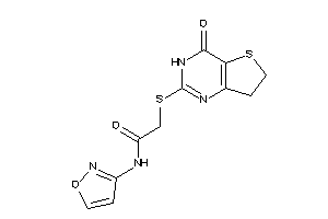 Image of N-isoxazol-3-yl-2-[(4-keto-6,7-dihydro-3H-thieno[3,2-d]pyrimidin-2-yl)thio]acetamide