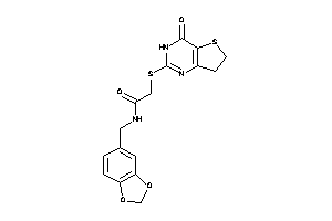 Image of 2-[(4-keto-6,7-dihydro-3H-thieno[3,2-d]pyrimidin-2-yl)thio]-N-piperonyl-acetamide