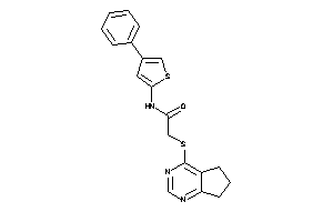 2-(6,7-dihydro-5H-cyclopenta[d]pyrimidin-4-ylthio)-N-(4-phenyl-2-thienyl)acetamide