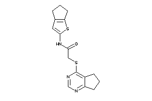 Image of N-(5,6-dihydro-4H-cyclopenta[b]thiophen-2-yl)-2-(6,7-dihydro-5H-cyclopenta[d]pyrimidin-4-ylthio)acetamide