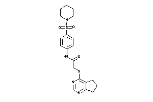 2-(6,7-dihydro-5H-cyclopenta[d]pyrimidin-4-ylthio)-N-(4-piperidinosulfonylphenyl)acetamide