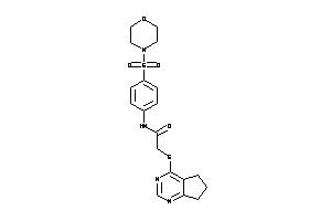 2-(6,7-dihydro-5H-cyclopenta[d]pyrimidin-4-ylthio)-N-(4-morpholinosulfonylphenyl)acetamide