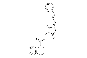 5-cinnamylidene-3-[3-(3,4-dihydro-2H-quinolin-1-yl)-3-keto-propyl]-2-thioxo-thiazolidin-4-one