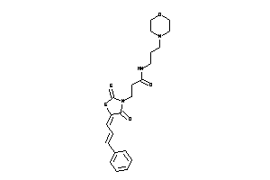 3-(5-cinnamylidene-4-keto-2-thioxo-thiazolidin-3-yl)-N-(3-morpholinopropyl)propionamide