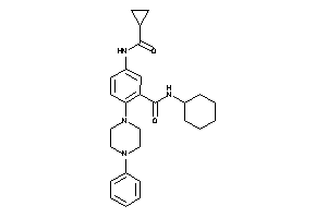 Image of N-cyclohexyl-5-(cyclopropanecarbonylamino)-2-(4-phenylpiperazino)benzamide
