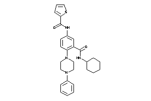 N-[3-(cyclohexylcarbamoyl)-4-(4-phenylpiperazino)phenyl]thiophene-2-carboxamide