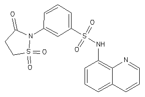 N-(8-quinolyl)-3-(1,1,3-triketo-1,2-thiazolidin-2-yl)benzenesulfonamide