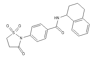 N-tetralin-1-yl-4-(1,1,3-triketo-1,2-thiazolidin-2-yl)benzamide