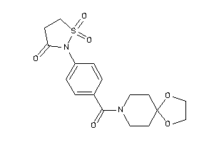 2-[4-(1,4-dioxa-8-azaspiro[4.5]decane-8-carbonyl)phenyl]-1,1-diketo-1,2-thiazolidin-3-one