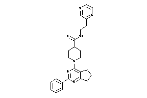 1-(2-phenyl-6,7-dihydro-5H-cyclopenta[d]pyrimidin-4-yl)-N-(2-pyrazin-2-ylethyl)isonipecotamide