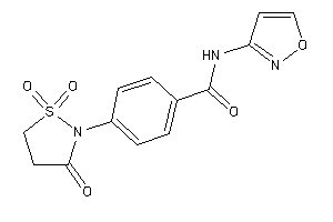 Image of N-isoxazol-3-yl-4-(1,1,3-triketo-1,2-thiazolidin-2-yl)benzamide