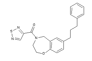 [7-(3-phenylpropyl)-3,5-dihydro-2H-1,4-benzoxazepin-4-yl]-(1,2,5-thiadiazol-3-yl)methanone