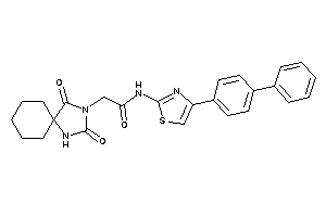 2-(2,4-diketo-1,3-diazaspiro[4.5]decan-3-yl)-N-[4-(4-phenylphenyl)thiazol-2-yl]acetamide