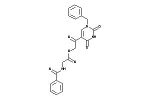 Image of 2-benzamidoacetic Acid [2-(1-benzyl-2,4-diketo-pyrimidin-5-yl)-2-keto-ethyl] Ester